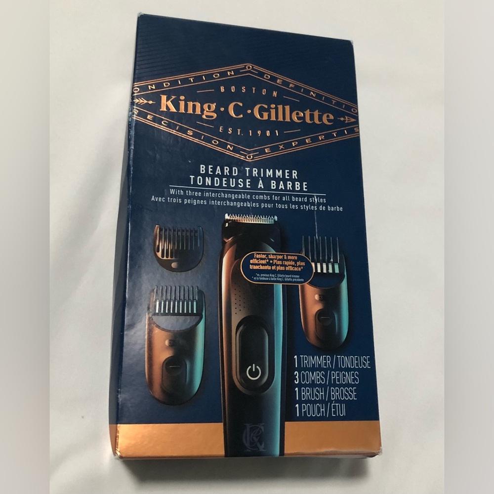 King C Gillette Beard Trimmer With 3 Interchangeable Combs